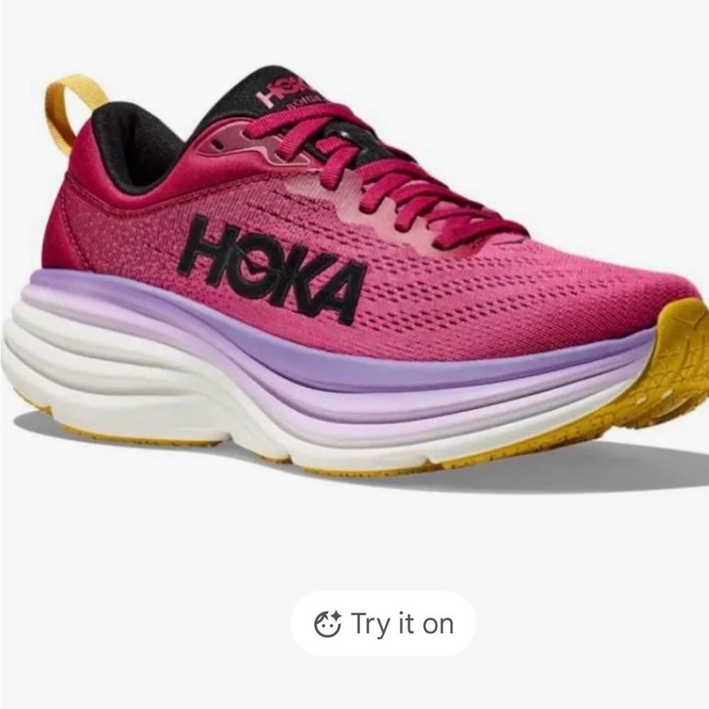 Hoka Women's Fuchsia and Lavender Athletic Shoes